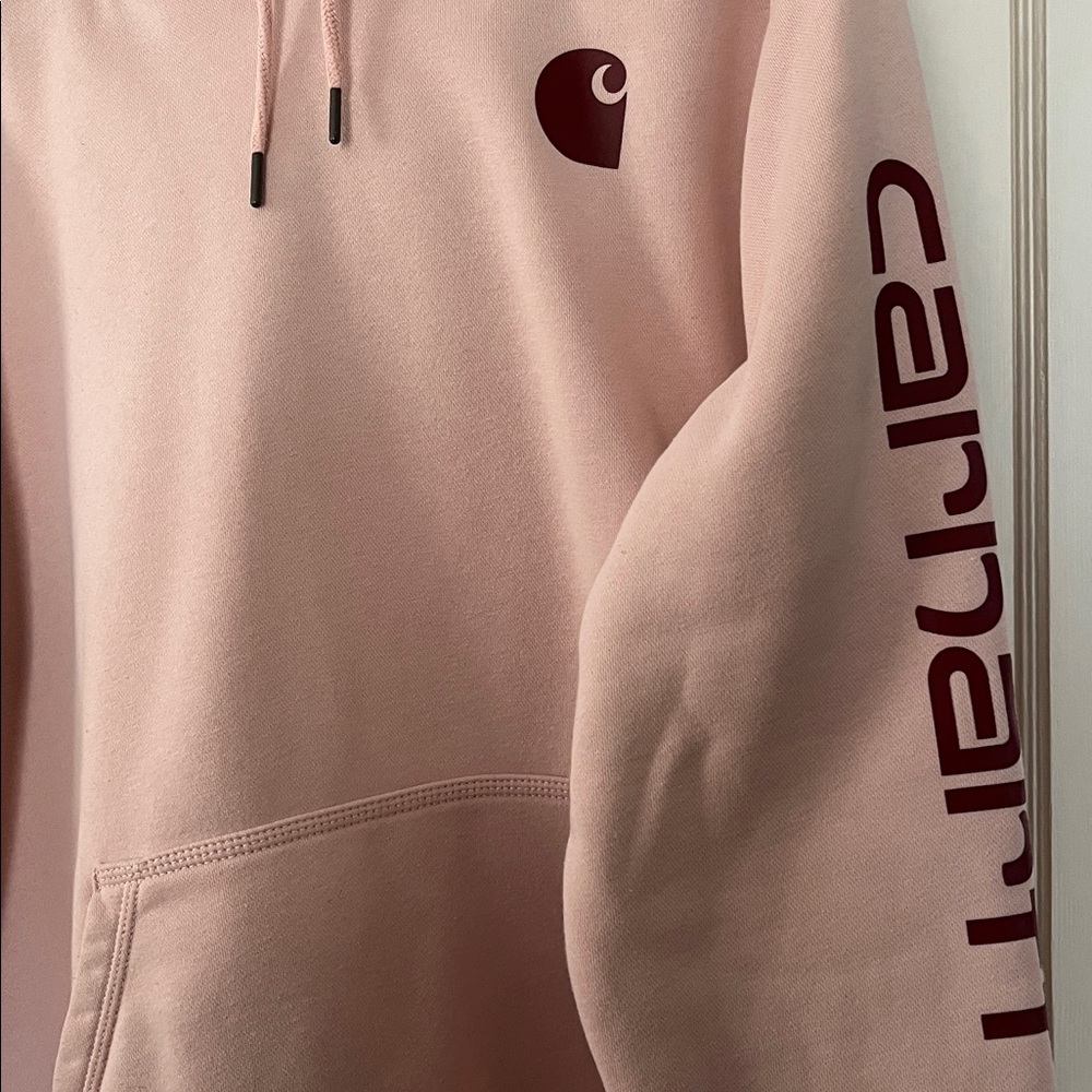 Carhartt Light Pink Hoodie with Logo - Picture 3 of 6